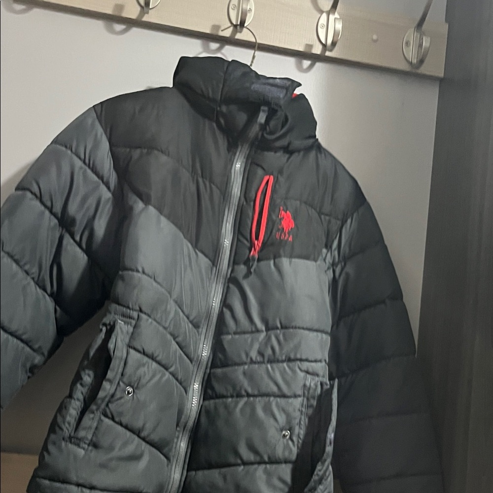 Black and Red Puffer Jacket